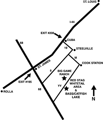 Map to High Adventure Ranch